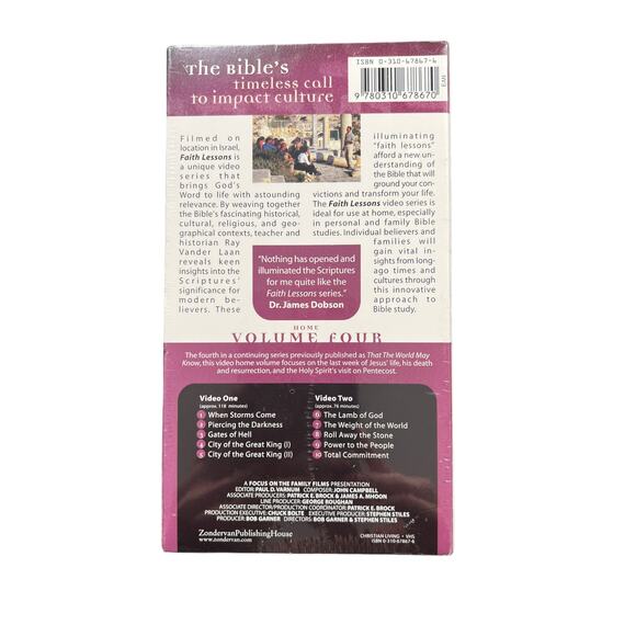 Faith Lessons on the Death & Resurrection of the Messiah VHS Brand New - Picture 2 of 2